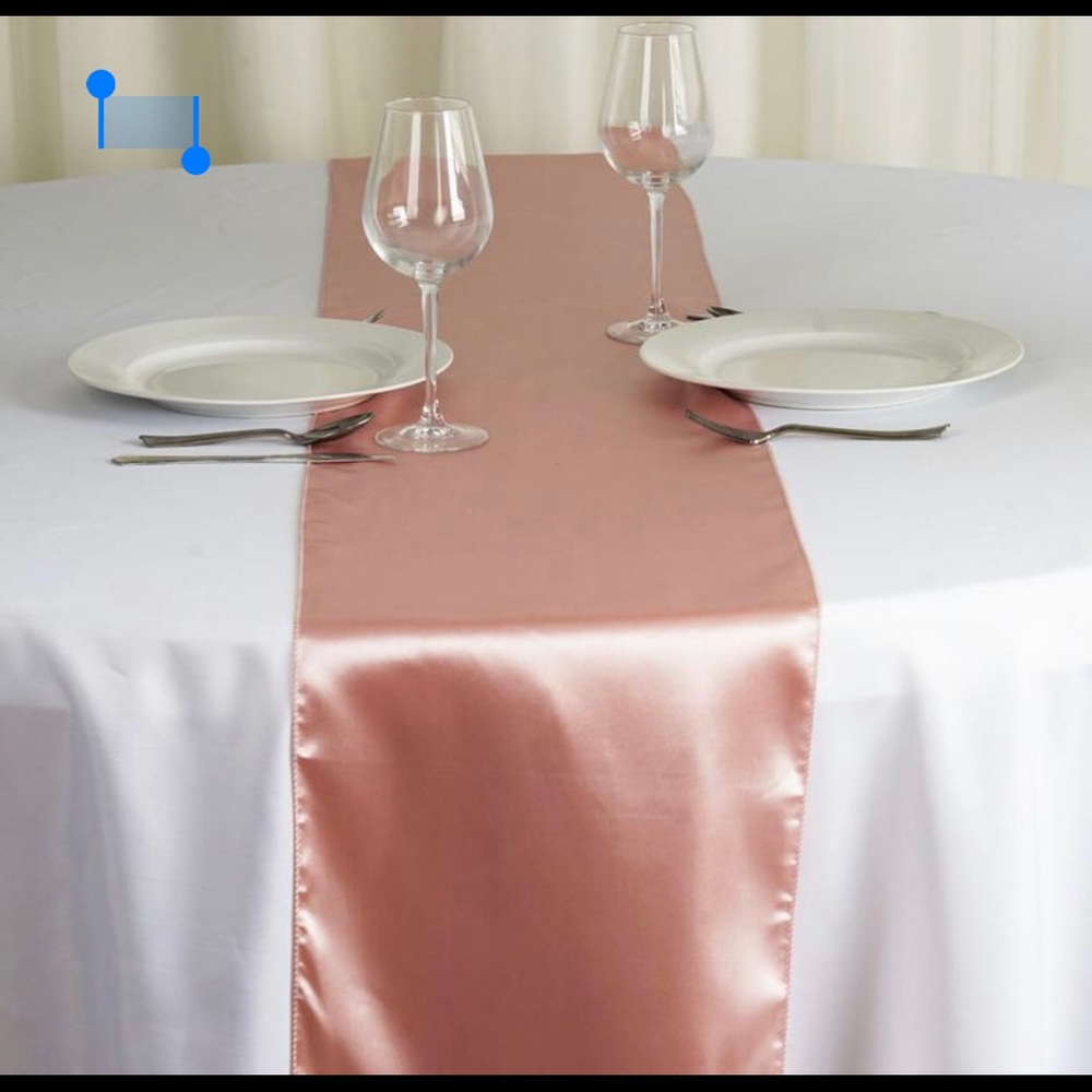 12"x108" Dusty Rose Satin Table Runner